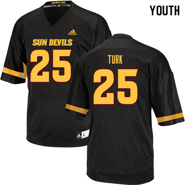 Youth #25 Michael Turk Arizona State Sun Devils College Football Jerseys Sale-Black